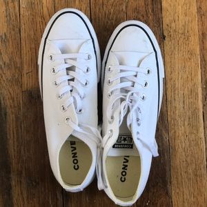 White Platform Converse